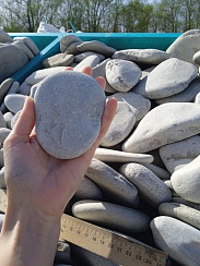 Галька черноморская фр. 100-150 мм.  купить в Истре фото Камень Клуб