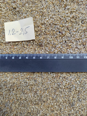 Кварцевый песок сухой фракцинированный фр. 1,2-2,5 мм.  купить в Истре фото Камень Клуб