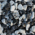 Kamenclub.ru: Мраморная крошка (щебень галтованный микс:: белый-черный) фр.5-10 мм  купить в Истре мрамор белый, черный, молочный, серый галтовка мраморная окатанная декоративная ландшафтная 15500 руб/т   фото КАМЕНЬ КЛУБ