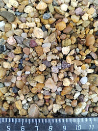 Галька речная окат (рыжая) фр.3-5 мм купить в Истре  фото, отзывы на сайте Камень Клуб