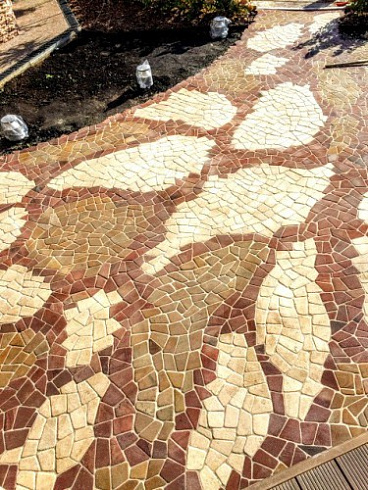 Kamenclub.ru: Песчаник брусчатка (Готика) art PSK-L-01  купить в Истре    2600 руб/кв.м    фото КАМЕНЬ КЛУБ