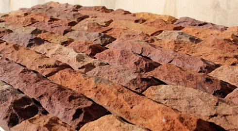 Kamenclub.ru: Песчаник (красный дракон) art PSK-5-03  купить в Истре    3350 руб/кв.м   фото КАМЕНЬ КЛУБ