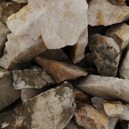 фото Кварц ( фр. 70-100 мм)  купить в Истре в интернет-портале КАМЕНЬ КЛУБ