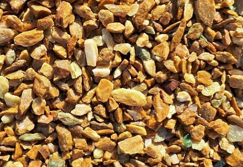 Kamenclub.ru: Щебень крошка желтый (ЗЛАТОЛИТ) фр. 10-20 мм.  купить в Истре златолит бежевый, золотистый, желтый каменная декоративная крошка щебня златолита 10800 руб/т   фото КАМЕНЬ КЛУБ