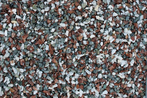 Kamenclub.ru: Мраморная крошка (щебень крошка микс : белый-черный-розовый) фр. 3-5 мм.  купить в Истре мрамор белый, черный, розовый, разноцветный мраморная каменная крошка декорвтивная 12000 руб/т   фото КАМЕНЬ КЛУБ