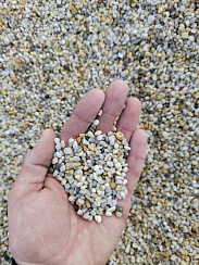 Галька крымская жемчужная фр. 3-5 мм.  купить в Истре фото Камень Клуб